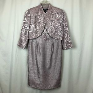 R & M Richards Dress & Beaded Jacket, Size 10